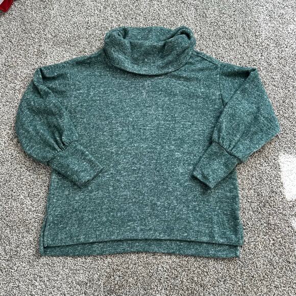 Maeve Anthropologie green knit turtleneck sweater size SP - Picture 5 of 11